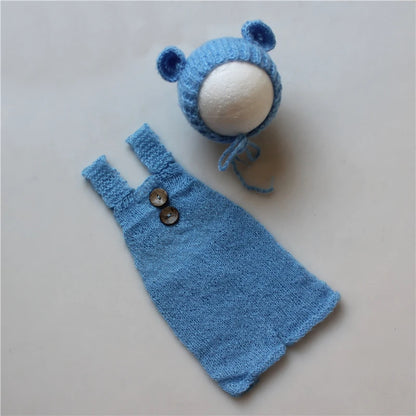 Newborn Photography Props/Crochet Hat Pants Outfits