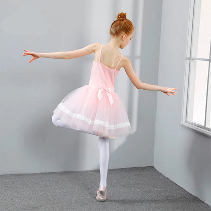 Kids Girls Lace Design Ballet Tutu Dresses/Leotards childrensterritory