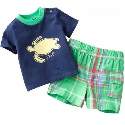 Kids Boys Cartoon Letter Design T-Shirt and Pant Suit childrensterritory
