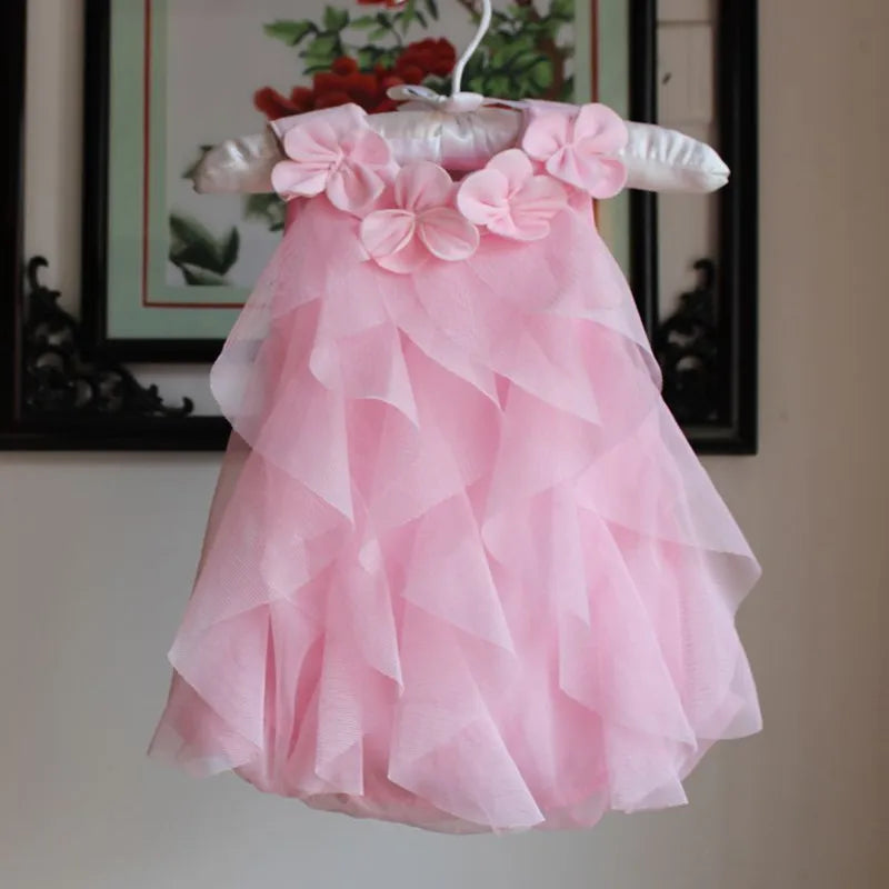 Baby Girl Elegant Chiffon Birthday Party Dresses & Headband