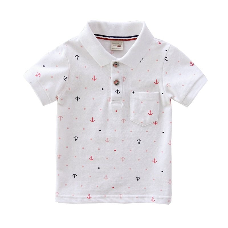 High Quality Printed Polo Cotton T-Shirts for Toddler Boys childrensterritory