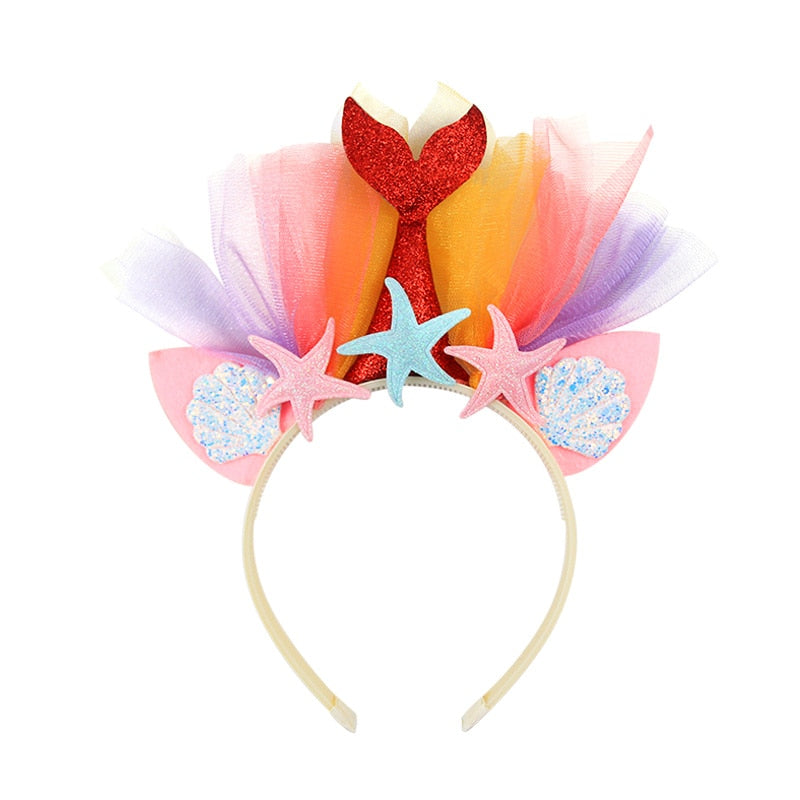 Mermaid Tail Party Headband Photo Props for Girls childrensterritory