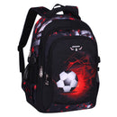3D Football Print Kids Anime School Backpack Travel Bag childrensterritory