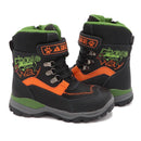 Boys Mid-Calf Black Leather And Rubber Winter Shoes childrensterritory
