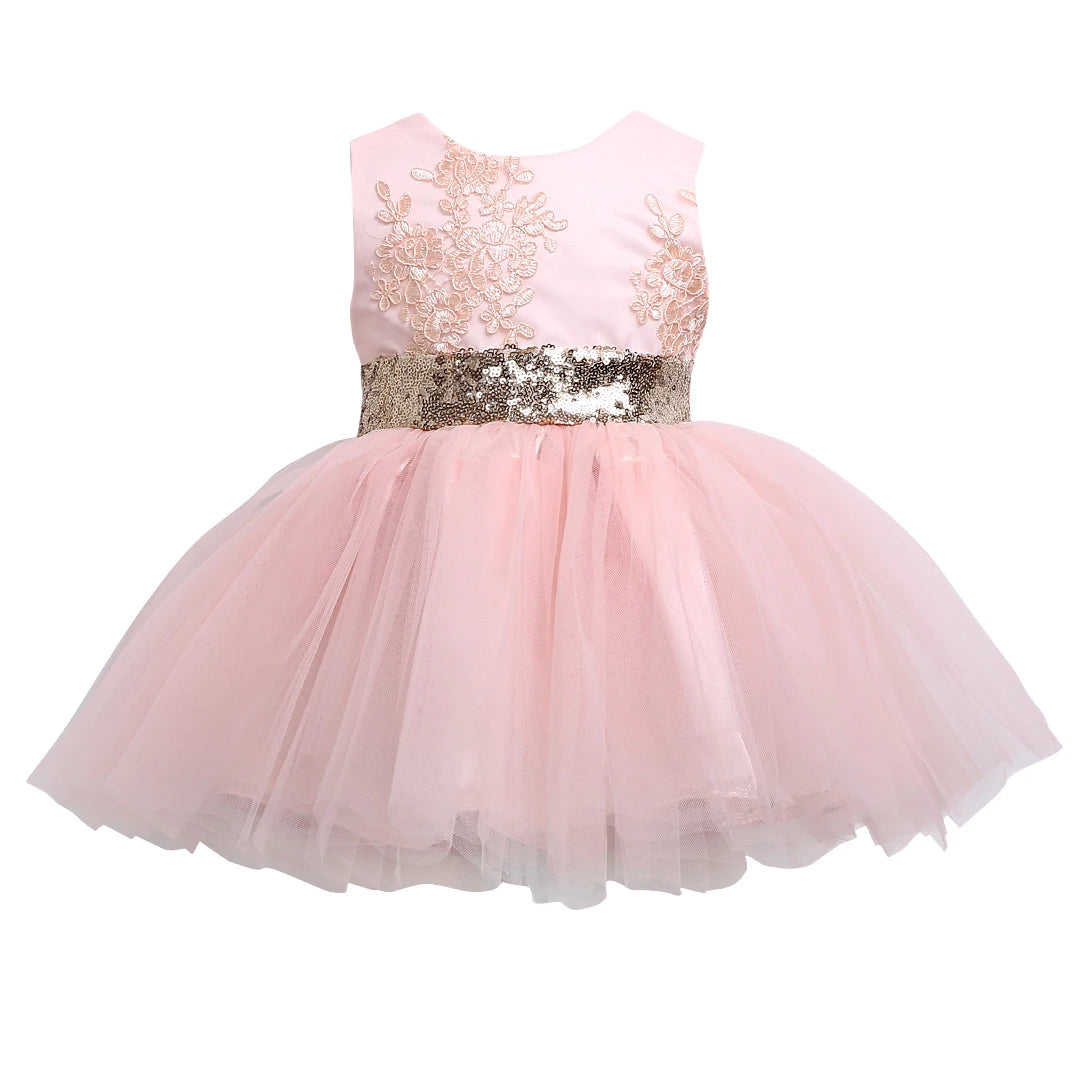 Kids/Baby Girl Sequins Bow-knot Party Dresses