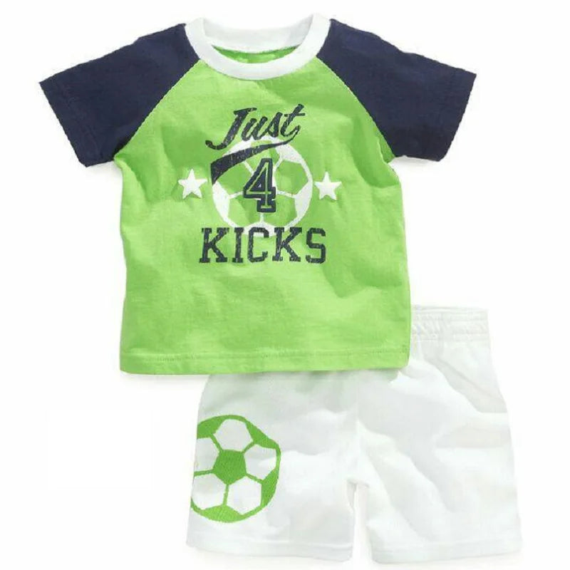 Kids Boys Cartoon Letter Design T-Shirt and Pant Suit childrensterritory
