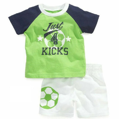 Kids Boys Cartoon Letter Design T-Shirt and Pant Suit childrensterritory