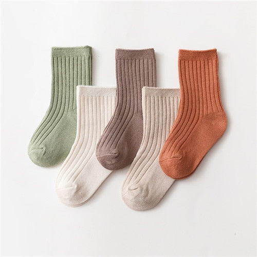 Korean Style 5 pairs/lot Soft Cotton Socks for Baby Girls Boys childrensterritory
