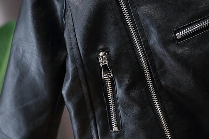 Zipper Design PU Leather Jacket for Baby/Kids childrensterritory