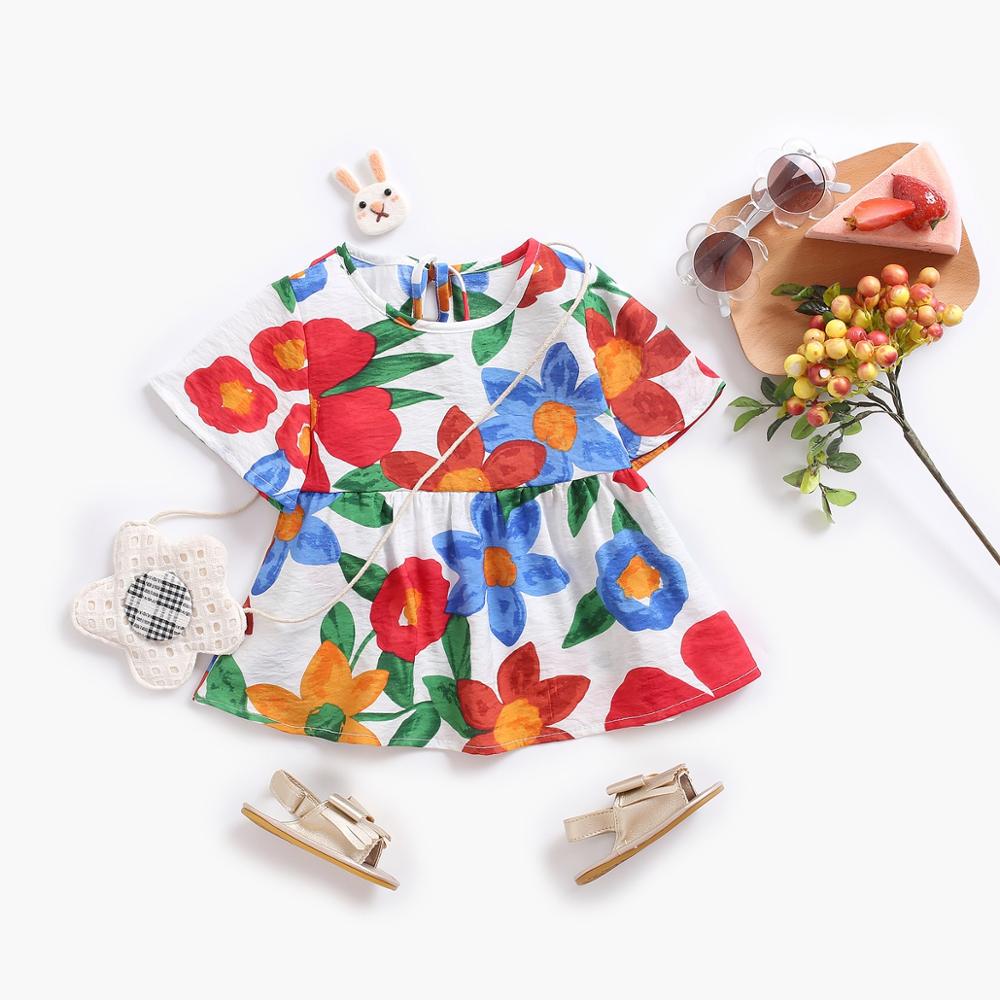 Baby Girls Floral Print Summer Princess Dresses childrensterritory