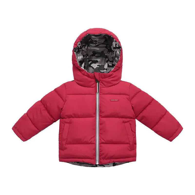 Kids' Stylish Long-Sleeved Winter Puffer Jacket childrensterritory