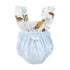 Floral Print Baby Girl Sleeveless Cotton Bodysuits childrensterritory