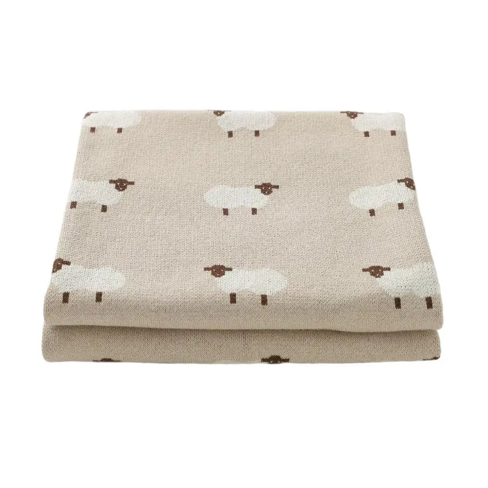 Cartoon Print Soft Cotton Fabric Baby Blankets childrensterritory