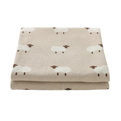 Cartoon Print Soft Cotton Fabric Baby Blankets childrensterritory