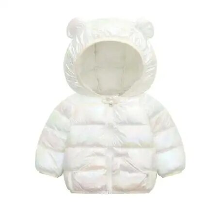 Little Girls Warm Hooded Glossy Design Jackets childrensterritory