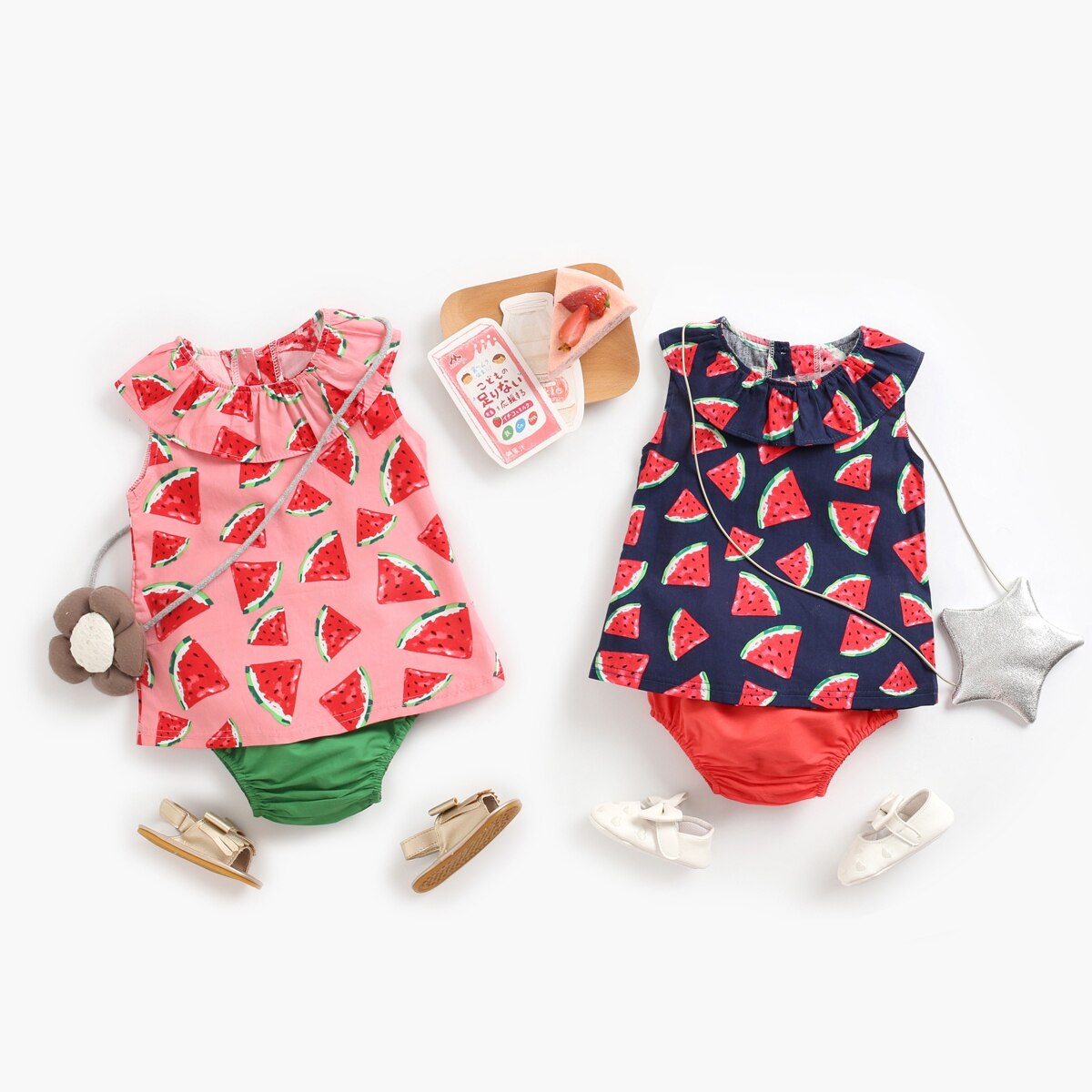 Cute Printing Baby Girl 2Pcs Summer Clothing Sets childrensterritory