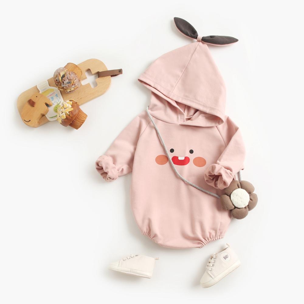 Baby Girls Cartoon Hooded Warm Cotton Bodysuits childrensterritory