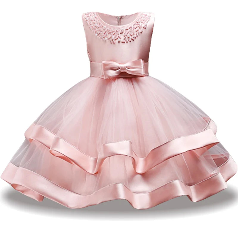 Elegant Baby/Kids Girls Lace Design Flower Dresses childrensterritory