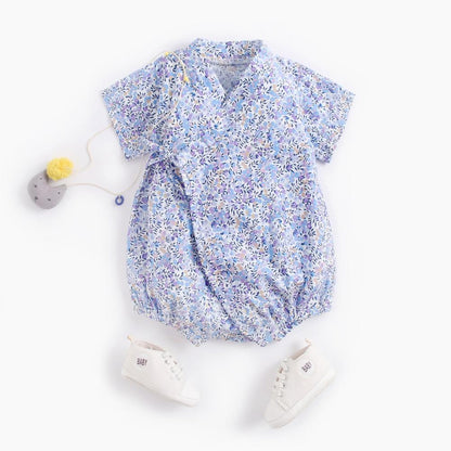 Baby Boys Girls Floral Cotton Bodysuits for Summer childrensterritory