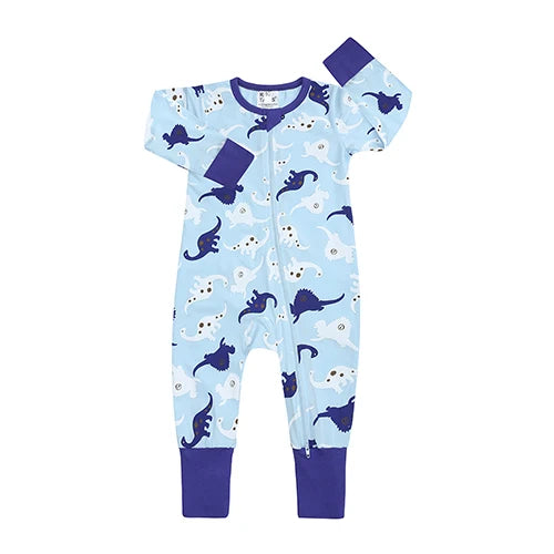 Long Sleeves Printed Baby Girl/Boy Zipper Bodysuits childrensterritory