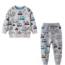 Cartoon Print Sweatshirts and Pants Tracksuit Set childrensterritory