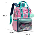 Cartoon Letter Print 16-Inch 3-Piece Set of Kids School Trolley Backpack childrensterritory