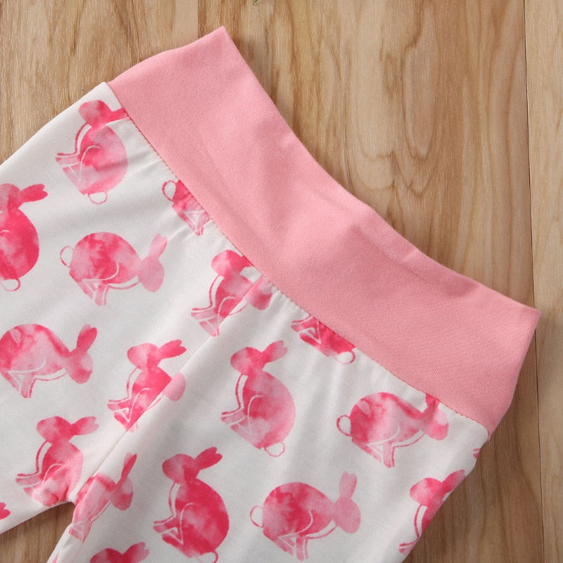 Bunny Print 3PCS Summer Outfits Set For Baby childrensterritory