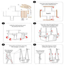 Cartoon Canvas Baby Wood Hanging Chair Outdoor Toy childrensterritory