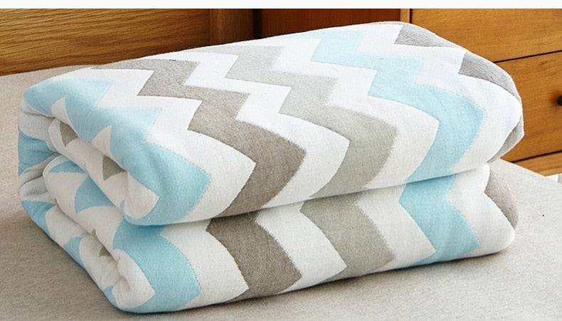 6 Layer Cotton Muslin Baby Blankets Carriage Quilt childrensterritory