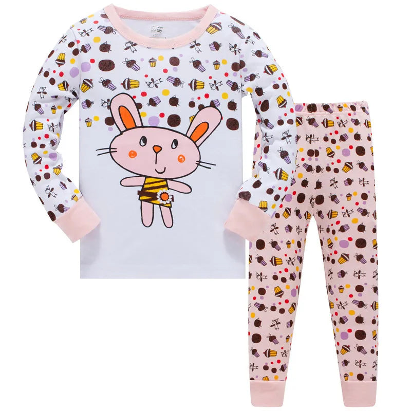 Kids Girls Cartoon Unicorn/Mermaid Print Sleepwear Set childrensterritory