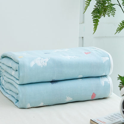 6 Layer Cotton Muslin Baby Blankets Carriage Quilt childrensterritory
