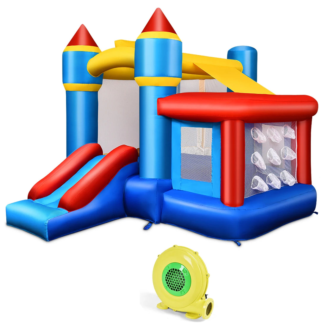 Kids Inflatable Bounce House Castle W/ 480W Blower childrensterritory