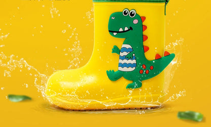 Non-slip Cartoon Dinosaur Design Children Rain Boots childrensterritory