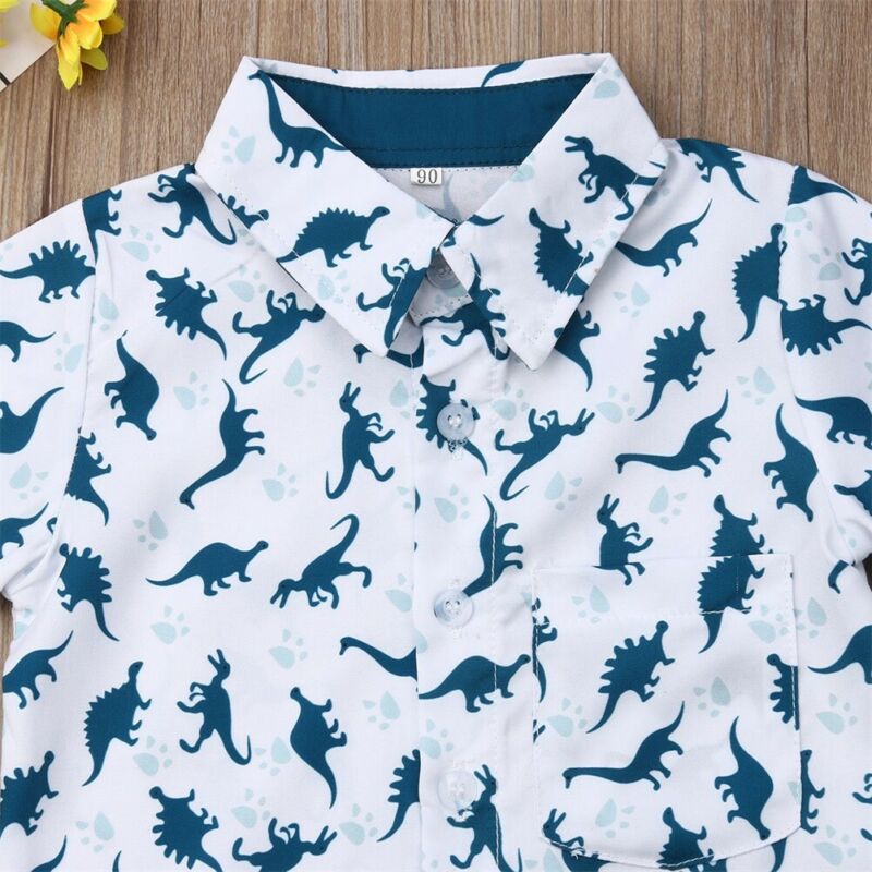 Dinosaur Print 2pcs Kid Boy Casual Summer Clothes Set childrensterritory