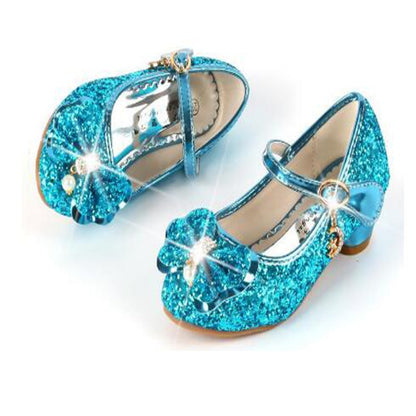 Butterfly Design Kids Girls Bowknot Glitter Party Shoes childrensterritory
