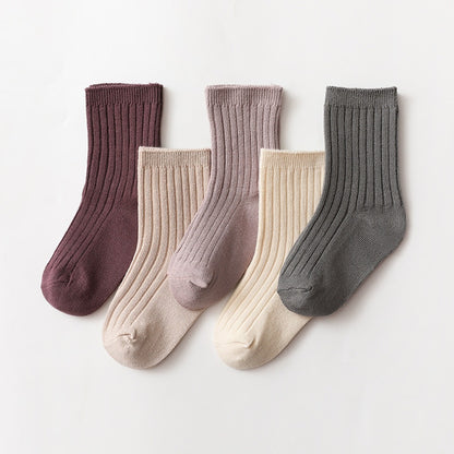Korean Style 5 pairs/lot Soft Cotton Socks for Baby Girls Boys childrensterritory