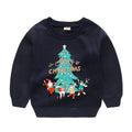Christmas Letters and Santa Cartoon Prints Kids Sweatshirts childrensterritory