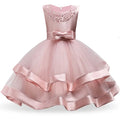 Little Girls' Elegant Layered Design Evening Party Dresses childrensterritory