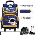 Space Theme Kids Boys School Rolling Backpacks childrensterritory