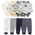 4pcs Baby Cartoon Printed Bodysuits Set for Girls Boys childrensterritory
