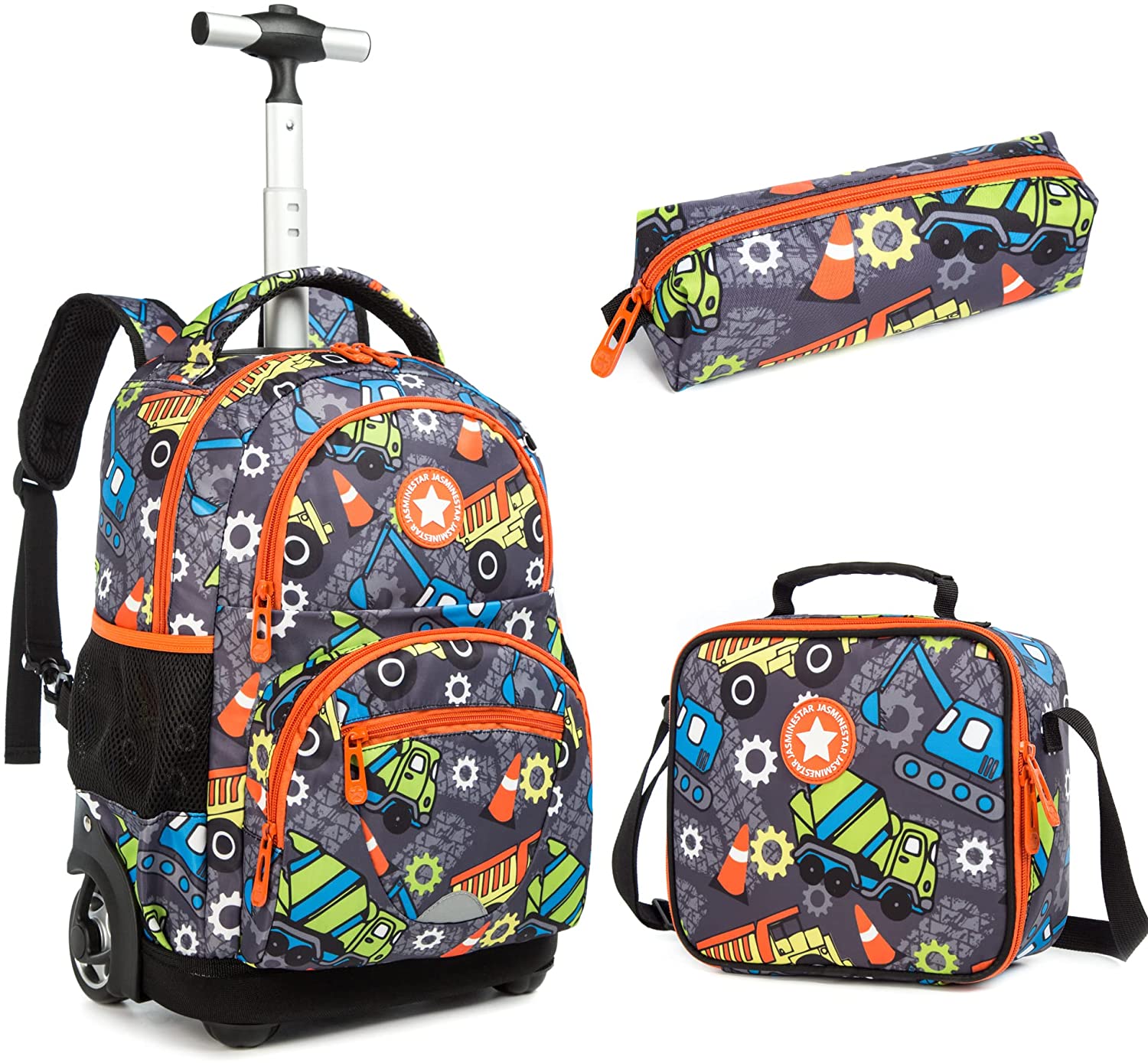 Kids 16-inch Rolling Luggage Bags School Backpack Set childrensterritory