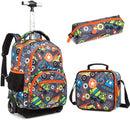 Kids 16-inch Rolling Luggage Bags School Backpack Set childrensterritory