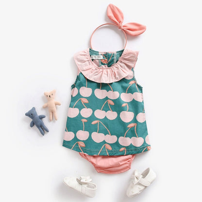 Cute Printing Baby Girl 2Pcs Summer Clothing Sets childrensterritory