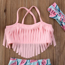 Baby Girl Watermelon Printed 3-Piece Bikini Sets