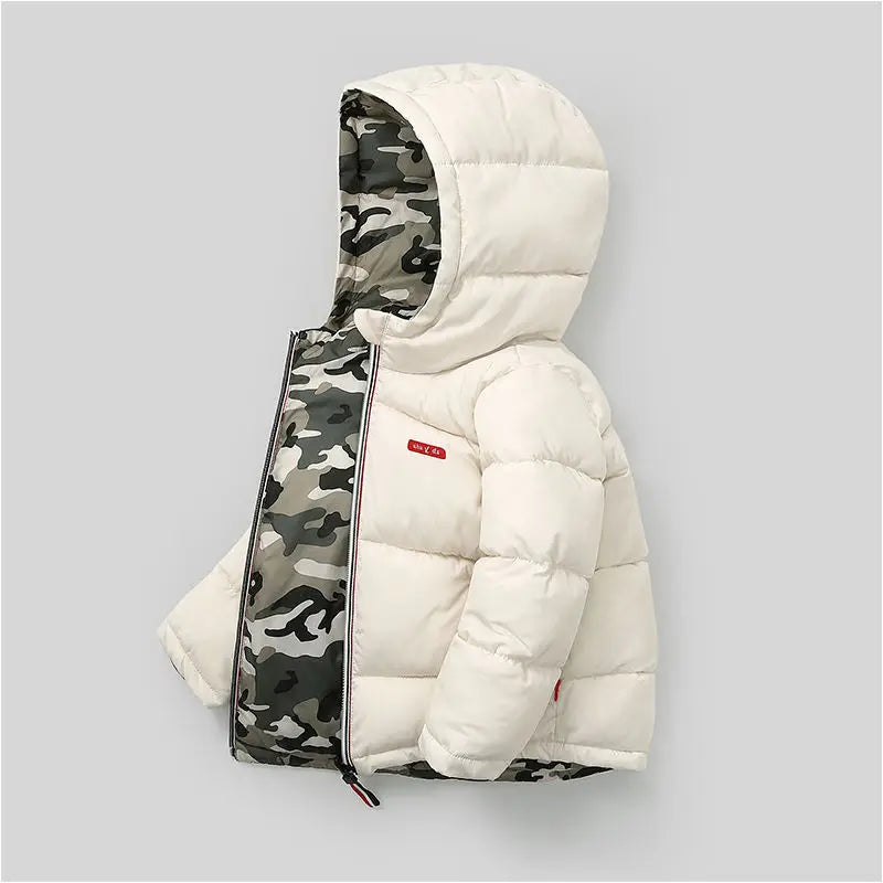 Kids' Stylish Long-Sleeved Winter Puffer Jacket
