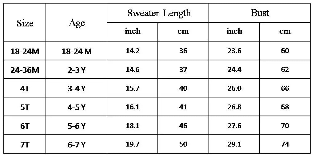 Kids Cartoon Print Long-Sleeved Warm Sweaters