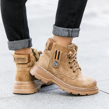 Kids Plush Velvet And Leather Ankle Length Warm Boots childrensterritory