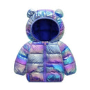 Little Girls Warm Hooded Glossy Design Jackets childrensterritory