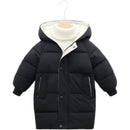 Kids Solid Color Pattern Hooded Down Cotton Jackets/Parkas childrensterritory