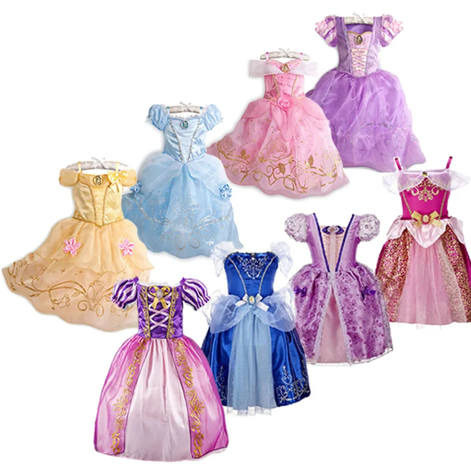 Kids Girls Disney Princess Dresses for Halloween Christmas childrensterritory